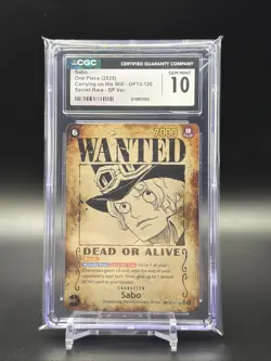 2025 ONE PIECE OP13-CARRYING ON HIS WILL WANTED ALTERNATE ART #120 SABO CGC 10 - Image 1