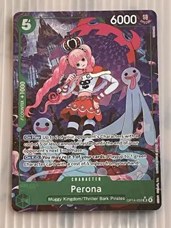 One Piece OP14 The Azure Sea’s Seven Perona SR Alt Art English - Image 1