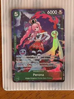 One Piece OP14 The Azure Sea’s Seven Perona SR Alt Art English - Image 2