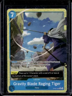 2025 One Piece The Best Vol. 2 Gravity Blade Raging Tiger Promo #OP06-058 - Image 1