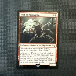 MTG CARD (DUSKMOURN) - Fear of Missing Out - Regular Rare - - Image 1
