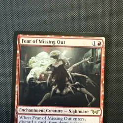 MTG CARD (DUSKMOURN) - Fear of Missing Out - Regular Rare - - Image 3