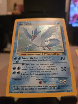 1999 Pokemon Fossil 2 Articuno Holo LP Classic Trading Cards Game! - Image 2