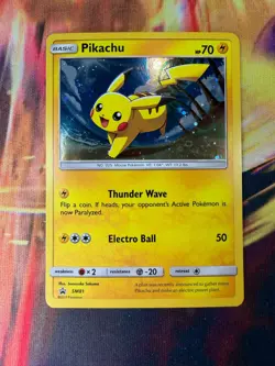 Pikachu SM81 NM *HOLO SWIRL* Promo SM Black Star Promos 2017 Pokemon TCG - Image 1