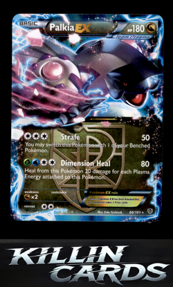 Palkia EX (Team Plasma) 66/101 Pokemon Ultra Rare Plasma Blast Card LP - Image 1