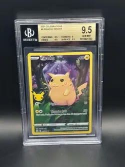 2021 Pokemon Celebrations Pikachu Holo BGS 9.5 - Image 1