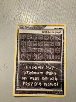 Pokemon Secret Rare Card - Alph Lithograph Three (Hs Undaunted) - Image 1