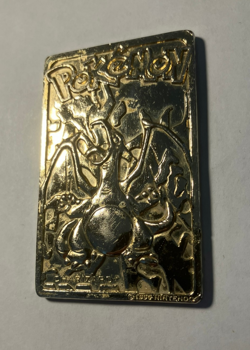 Pokemon Charizard 23K Gold Plated Trading Card Burger King Edition 1999 Vintage - Image 1