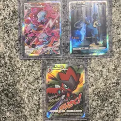 Pokemon alt/fan art Pluto Coco Lucario,Hydrigon, Scizor Full Holo Cards - Image 1
