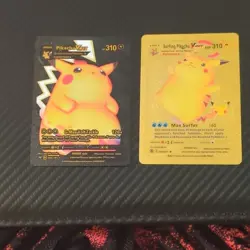 Pokemon ART Card Game Pikachu V VMAX Gold Foil Custom Art x6 English - Image 3