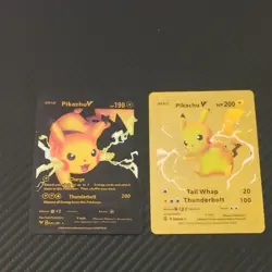 Pokemon ART Card Game Pikachu V VMAX Gold Foil Custom Art x6 English - Image 5