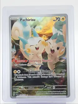 PACHIRISU 2023 POKEMON SCARLET & VIOLET ILLUSTRATION RARE 208/198 Q5677 - Image 1