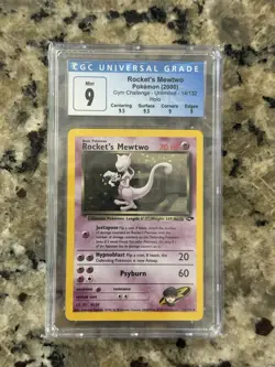 CGC 9 MINT ✨ - Rocket's Mewtwo 14/132 Gym Challenge Holo - 2000 Pokemon - Image 1