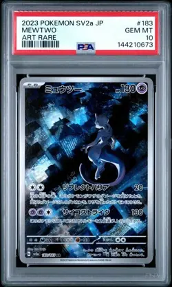 Mewtwo Art Rare Japanese Pokemon SV2A #183 PSA 10 - Image 1