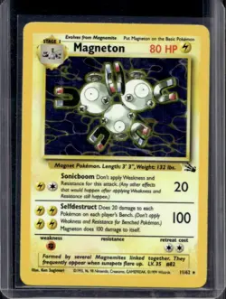 1999 Pokemon Fossil Magneton #11/62 - Image 1