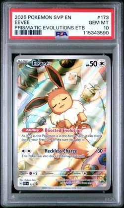 PSA 10 - 2025 Pokemon Prismatic Evolutions ETB EEVEE #173 (3590) - Image 1