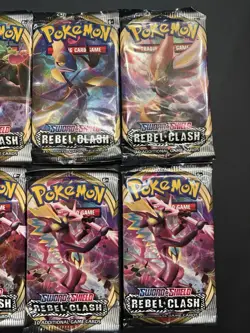 8 Pack Lot Pokemon Sword and Shield Rebel Clash Booster Packs TCG- SEALED 820650806827 - Image 2