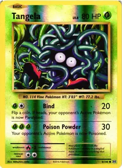Pokemon TCG XY Evolutions Reverse Holo Tangela 8/108 VLP - Image 1