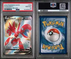 Pokemon Scizor V (Full Art) 183/189 Swsh03: Darkness Ablaze Holo PSA 10 - Image 3