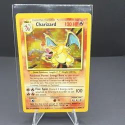 Pokemon Charizard Base Set Holo Rare 120 HP Stage 2 4/102 Card - Image 1