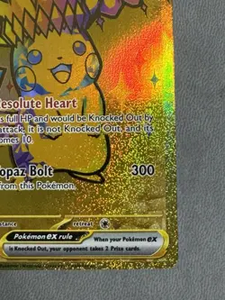 Pokemon TCG Pikachu EX Hyper Rare Gold Prismatic Card 179/131 Evolutions NM - Image 4