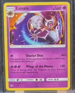 Pokemon TCG Lunala Guardians Rising 61/145 Holo Holo Rare - Image 1