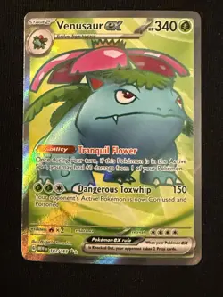 Pokemon TCG VENUSAUR EX Scarlet & Violet 151 Ultra Rare Holo Card 182/165 - Image 1