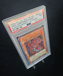 Konami Yu-Gi-Oh! Uria, Lord of Searing Flames SOI-EN001 Ultimate Rare PSA 7 - Image 4