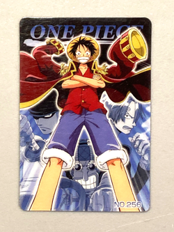 Monkey D Luffy No.256 One Piece From TV animation Gummy Plastic Card Vintage - Image 1