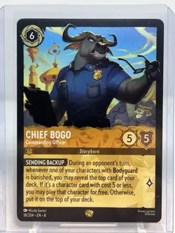 Chief Bogo Commanding Officer 18/204 Reign of Jafar Disney Lorcana 001919 - Image 1