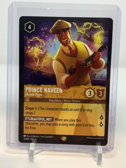 Prince Naveen Ukulele Player 3/204 Shimmering Skies Cold Foil Disney Lorcana NM - Image 1
