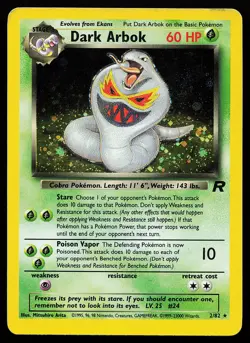 Dark Arbok 2/82 Holo Rare Team Rocket Pokemon Card - Image 1