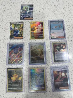 Pokemon TCG GGC SV02 10 Card Lot Holo Foil Full Art Pikachu Lapras Omanyte - Image 1