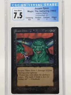 Magic MTG Arabian Nights Juzam Djinn CGC 7.5 - Image 1