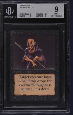 Wizards of the Coast Magic: The Gathering Weakness Alpha Edition C K BGS 9 - Image 1