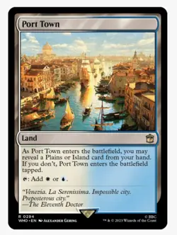 Port Town | TARDIS | Doctor WHO | MTG Pioneer EDH | Azorius Land | New NM-MINT - Image 1