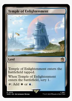 Temple of Enlightenment | MTG Doctor WHO | Magic | Azorius Scry Land | NM-MINT - Image 1