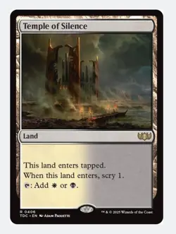Temple of Silence | MTG TDC | Rare | Orzhov Scry Land | Dual Land W/B | NM - Image 1