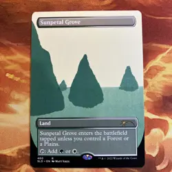 MTG Borderless Sunpetal Grove Secret Lair Drop Near-Mint Rare Land!! - Image 1