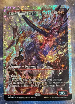 Twinflame Tyrant Showcase Fracture Foil MTG Foundations English - Image 1