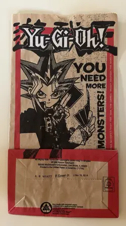 RARE Yu-Gi-Oh 2002 McDonald’s Promo Bag Maximillion Pegasus Sealed CD & Cards - Image 2