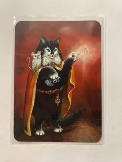 Sorcery TCG Grandmeowster Wizard FOIL Promo Card Severine Pineaux Art NM - Image 2
