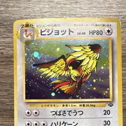 Pidgeot Jungle Holo Rare Japanese Pokemon Card No.018 1996 LV.40 HP80 - Image 2