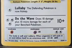 Vintage Pokemon TCG Jungle WoTC Wigglytuff Holo Rare Card #16/64 80 HP - Image 4