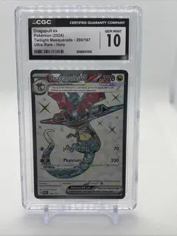 CGC 10 Dragapult EX 200/167 Twilight Masquerade Full Art Ultra Rare Pokemon Card - Image 1