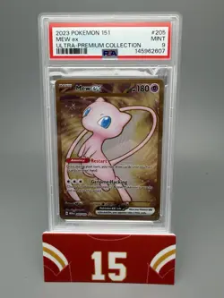 Mew EX 2023 Pokemon 151 Ultra Premium Collection Metal Card #205 PSA 9 - Image 1