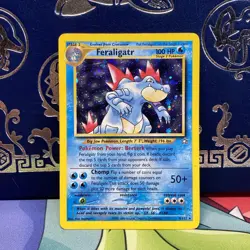 Pokemon 2000 Feraligatr Neo Genesis Holo Card 4/111 MP - Image 1