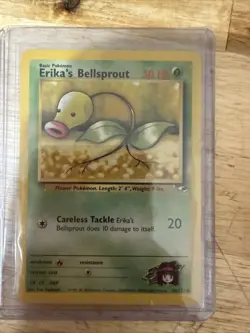 Pokemon Cards Erika's Bellsprout 76/132 UNLIMITED Gym Heroes WOTC Common NM - Image 1