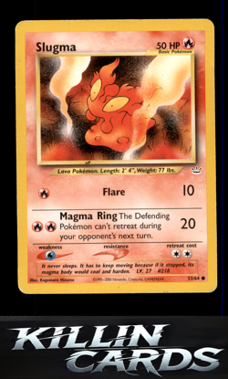 Slugma 53/64 Pokemon Common Neo Revelation Card LP - Image 1