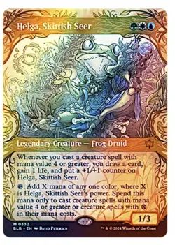 NM SHOWCASE FOIL - Helga, Skittish Seer - MTG: Bloomburrow - Free Ship - Image 1